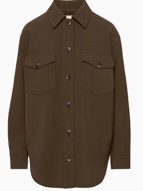 Aritzia Wilfred the Ganna shirt jacket grey size 2xs fits small médium